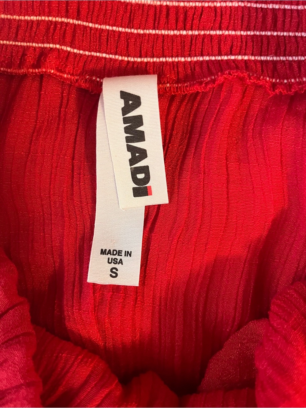 Amadi Anthropologie Bright Red Off-Shoulder Shift Dress - Picture 2 of 8